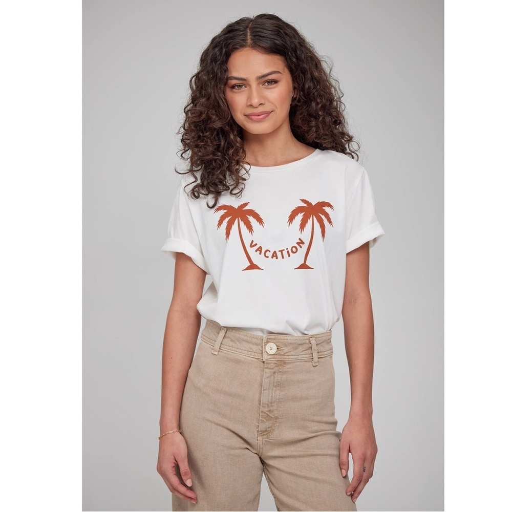 South Parade Vacation Palm Tree Graphic Tee Short Sleeve T-Shirt